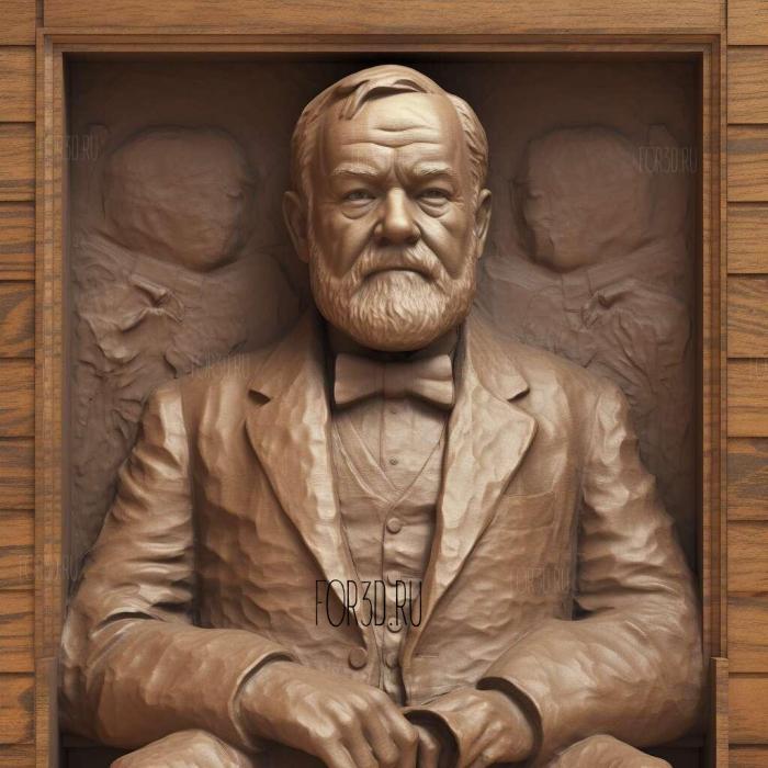 Andrew Carnegie 4 stl model for CNC